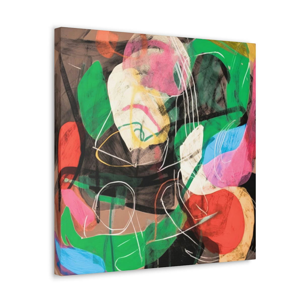 Interwoven Symphony No1 | Modern Abstract Print in Bright Colorful Maximalist Style | Gallery Wrapped Canvas