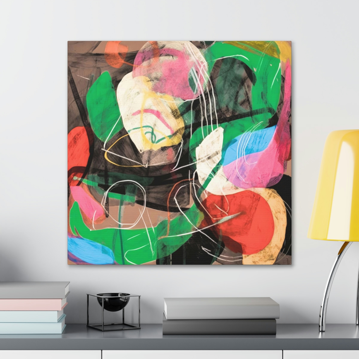 Interwoven Symphony No1 | Modern Abstract Print in Bright Colorful Maximalist Style | Gallery Wrapped Canvas