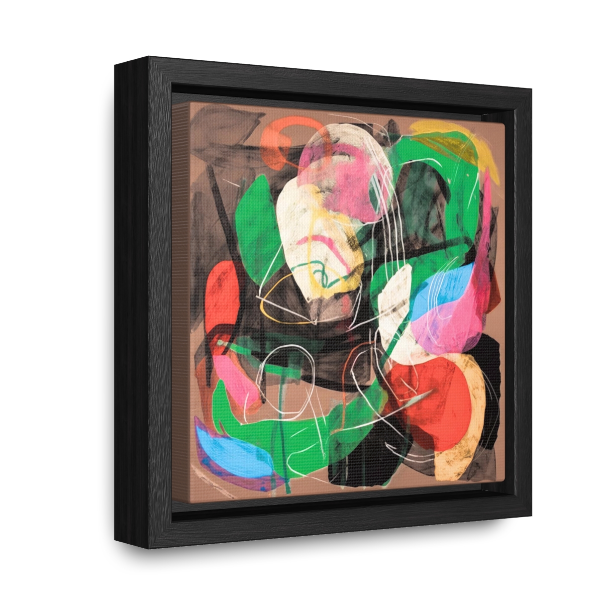 Interwoven Symphony No1 | Modern Abstract Print in Bright Colorful Maximalist Style | Framed Gallery Wrapped Canvas