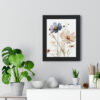 Wild Flower Framed Print | Flowermarket Watercolor Neutral Subdued Botanical Wall Art | Artful Dainty Wild Cosmos Flowers