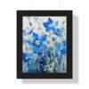 Blue Botanical Wild Flower Wall Art, Watercolor Print | Framed Vertical Poster