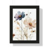 Wild Flower Framed Print | Flowermarket Watercolor Neutral Subdued Botanical Wall Art | Artful Dainty Wild Cosmos Flowers