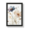 Wild Flower Framed Print | Flowermarket Watercolor Neutral Subdued Botanical Wall Art | Artful Dainty Wild Cosmos Flowers