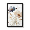 Wild Flower Framed Print | Flowermarket Watercolor Neutral Subdued Botanical Wall Art | Artful Dainty Wild Cosmos Flowers
