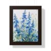 Blue Botanical Wild Flower Wall Art, Watercolor Print | Framed Vertical Poster