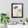 Wild Flower Framed Print | Flowermarket Watercolor Neutral Subdued Botanical Wall Art | Artful Dainty Wild Cosmos Flowers