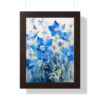Blue Botanical Wild Flower Wall Art, Watercolor Print | Framed Vertical Poster