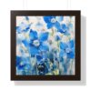 Blue Botanical Wild Flower Wall Art, Watercolor Print | Framed Vertical Poster