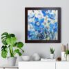 Blue Botanical Wild Flower Wall Art, Watercolor Print | Framed Vertical Poster