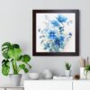 Blue Botanical Wild Flower Wall Art, Watercolor Print, Isolated | Framed Vertical Poster