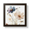 Wild Flower Framed Print | Flowermarket Watercolor Neutral Subdued Botanical Wall Art | Artful Dainty Wild Cosmos Flowers