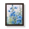 Blue Botanical Wild Flower Wall Art, Watercolor Print | Framed Vertical Poster