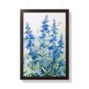 Blue Botanical Wild Flower Wall Art, Watercolor Print | Framed Vertical Poster
