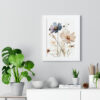 Wild Flower Framed Print | Flowermarket Watercolor Neutral Subdued Botanical Wall Art | Artful Dainty Wild Cosmos Flowers