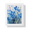 Blue Botanical Wild Flower Wall Art, Watercolor Print | Framed Vertical Poster