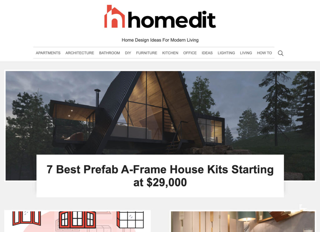 Homedit - Interior Design Website Screenshot