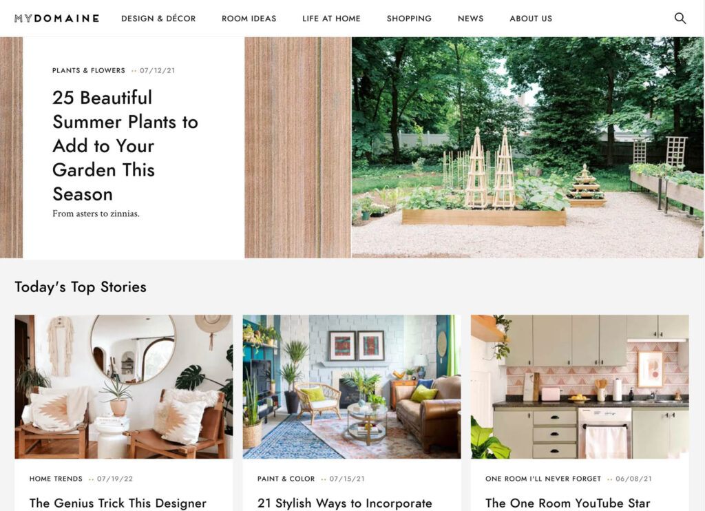 MyDomaine - Interior Design Website Screenshot