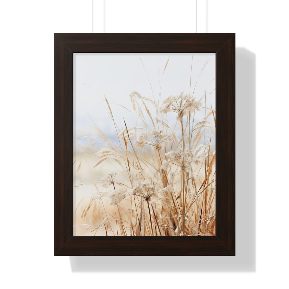 Neutral Botanical Dried Prairie Grass 2 of 3 | Framed Poster