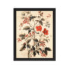 Vintage Floral Motifs with Red Berries 03 | Framed poster