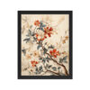 Vintage Floral Motifs with Flowers 03 | Framed Poster