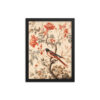 Vintage Floral Motifs with Birds 03 | Framed poster