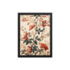Vintage Floral Motifs with Flowers 02 | Framed Poster