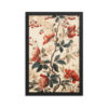 Vintage Floral Motifs with Flowers 02 | Framed Poster