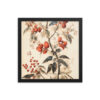 Vintage Floral Motifs with Red Berries 02 | Framed poster