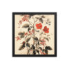 Vintage Floral Motifs with Red Berries 03 | Framed poster