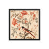 Vintage Floral Motifs with Birds 03 | Framed poster