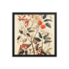Vintage Floral Motifs with Red Berries 01 | Framed poster