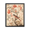 Vintage Floral Motifs with Birds 03 | Framed poster