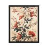 Vintage Floral Motifs with Flowers 02 | Framed Poster