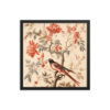 Vintage Floral Motifs with Birds 03 | Framed poster