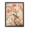 Vintage Floral Motifs with Birds 03 | Framed poster