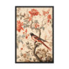 Vintage Floral Motifs with Birds 03 | Framed poster