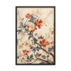 Vintage Floral Motifs with Flowers 03 | Framed Poster