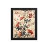Vintage Floral Motifs with Flowers 02 | Framed Poster