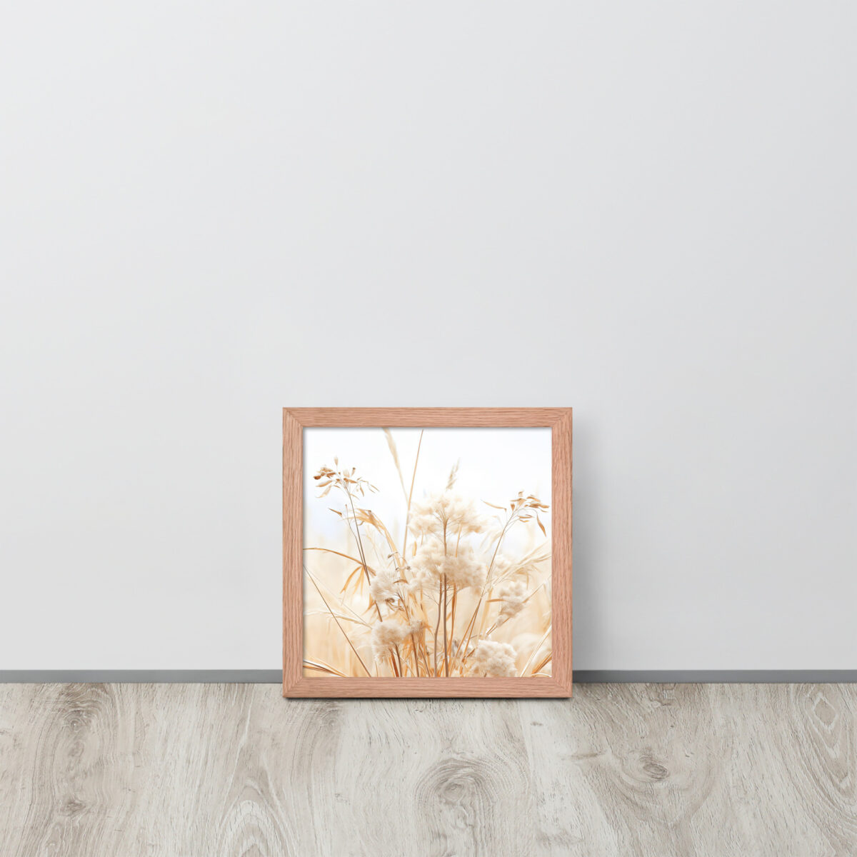 Dried Prairier Grass White Flowers | Framed Poster