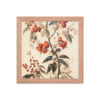 Vintage Floral Motifs with Red Berries 02 | Framed poster