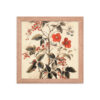 Vintage Floral Motifs with Red Berries 03 | Framed poster