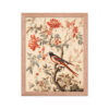 Vintage Floral Motifs with Birds 03 | Framed poster