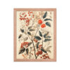 Vintage Floral Motifs with Red Berries 01 | Framed poster