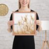 Pampas Grass Wall Art with Seascape Background | Framed poster