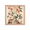 Vintage Floral Motifs with Red Berries 01 | Framed poster