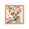 Vintage Floral Motifs with Red Berries 02 | Framed poster