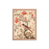 Vintage Floral Motifs with Birds 03 | Framed poster