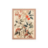 Vintage Floral Motifs with Red Berries 01 | Framed poster