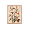 Vintage Floral Motifs with Red Berries 03 | Framed poster