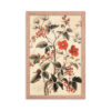 Vintage Floral Motifs with Red Berries 03 | Framed poster